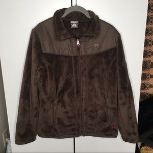Nike ACG Fuzzy Zip Up Jacket Brown